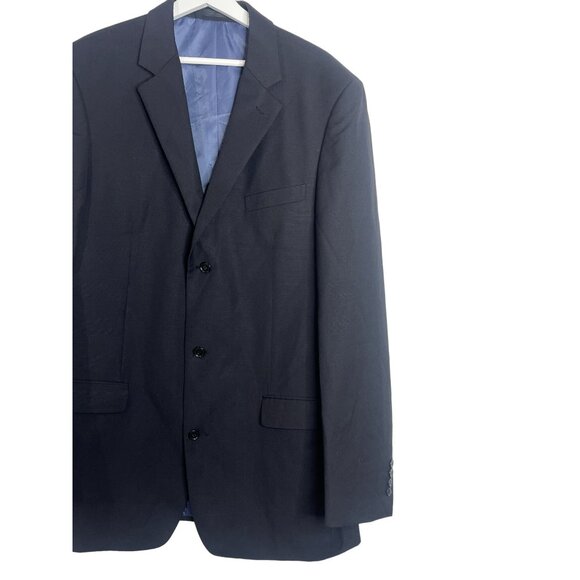 Oleg Cassini Men’s 44XL Wool Blazer Black Suit Jacket Sport Coat Classic Old Mon - Picture 3 of 11